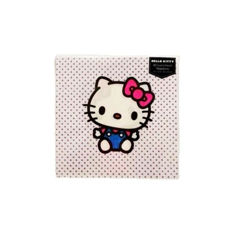 Hello Kitty Polka Dot Lunch Napkins (40) Party Supplies Birthday Celebrations
